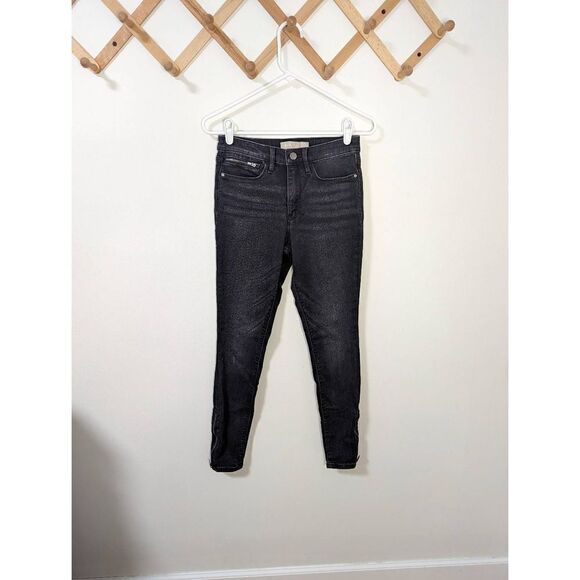 Athleta Sculptek Black Zipper Ankle High Rise Skinny Jeans - Size 4 - Picture 1 of 11